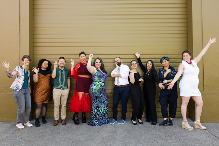 The Seeding Justice staff poses for a photo all dressed up ahead of Justice Within Reach